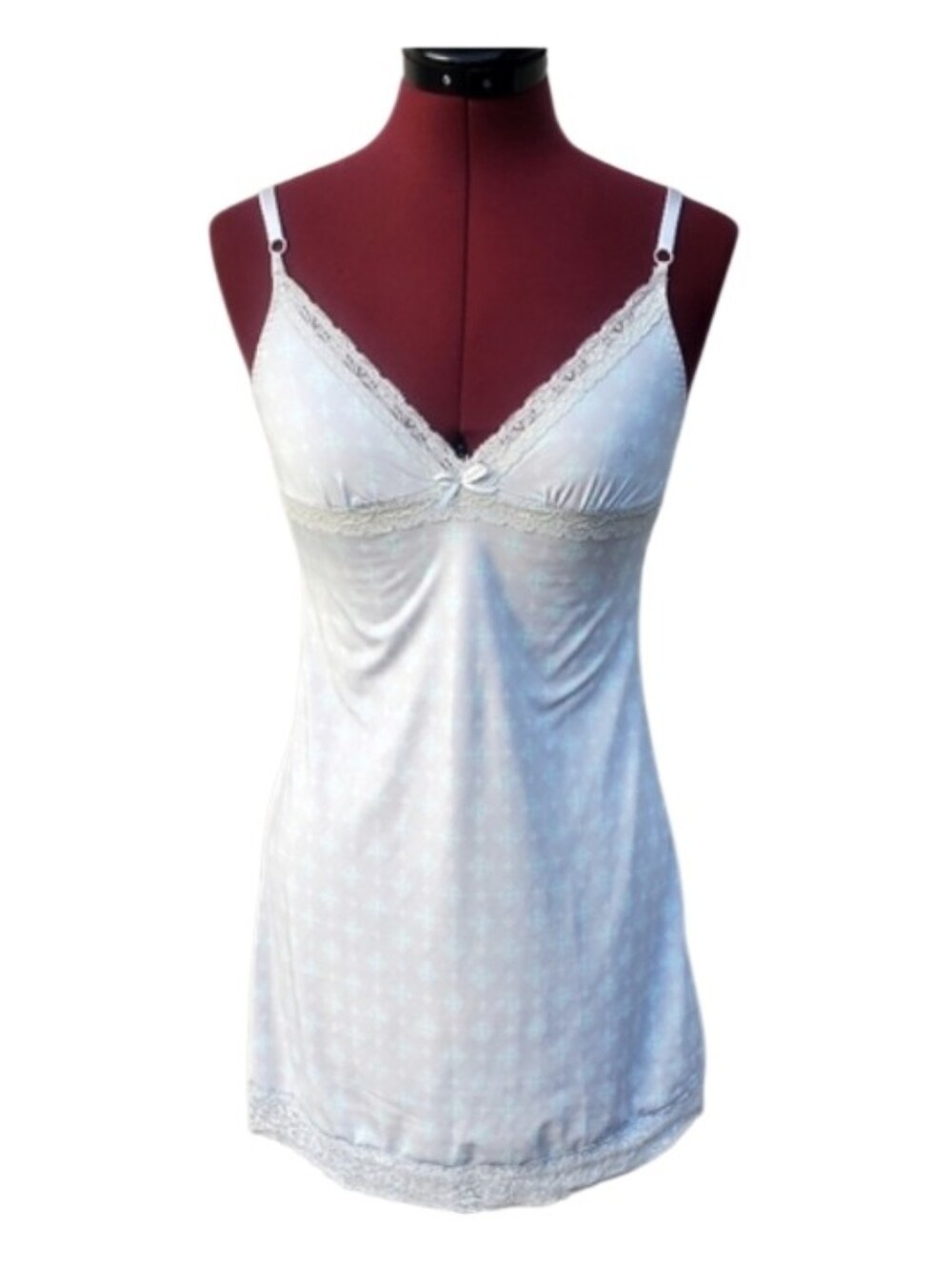 3/$15 IZOD Gray Chemise with lace details Y2K Size Small
